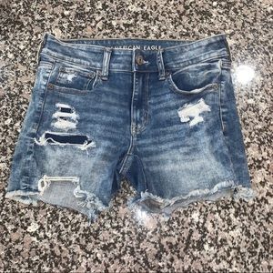 American eagle distressed jean shorts